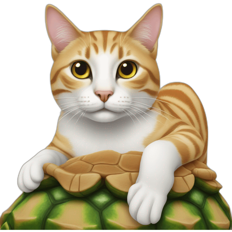 cat sur singe sur tortue emoji