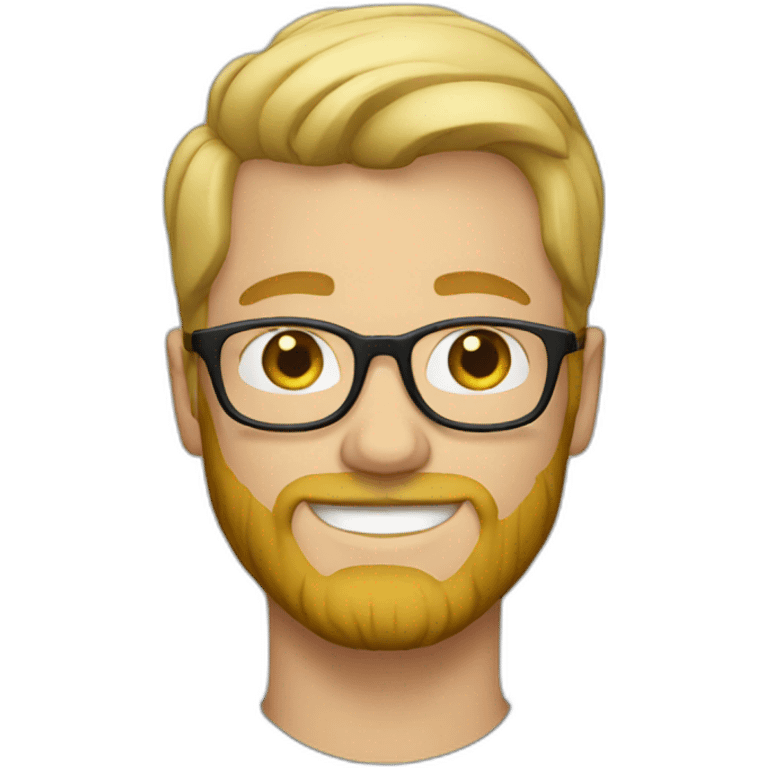 blonde guy with glasses and beard emoji