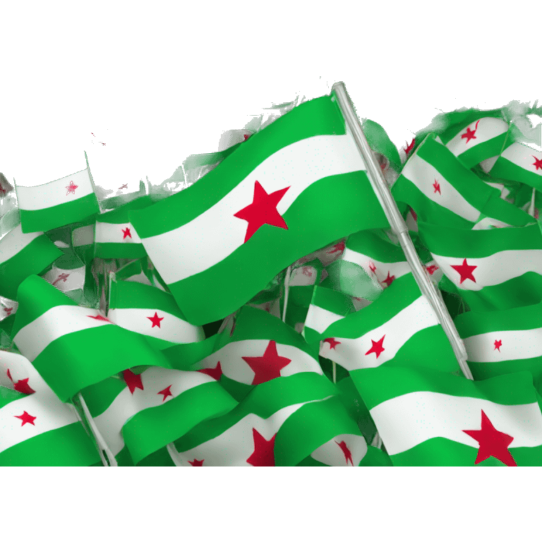 Green Syrian flag emoji emoji