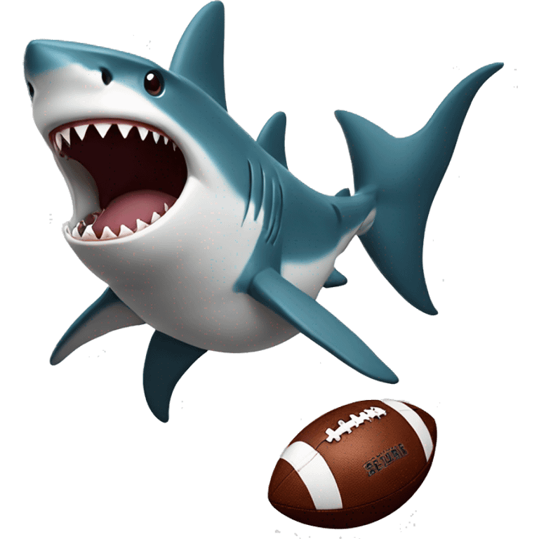 Shark with a football emoji