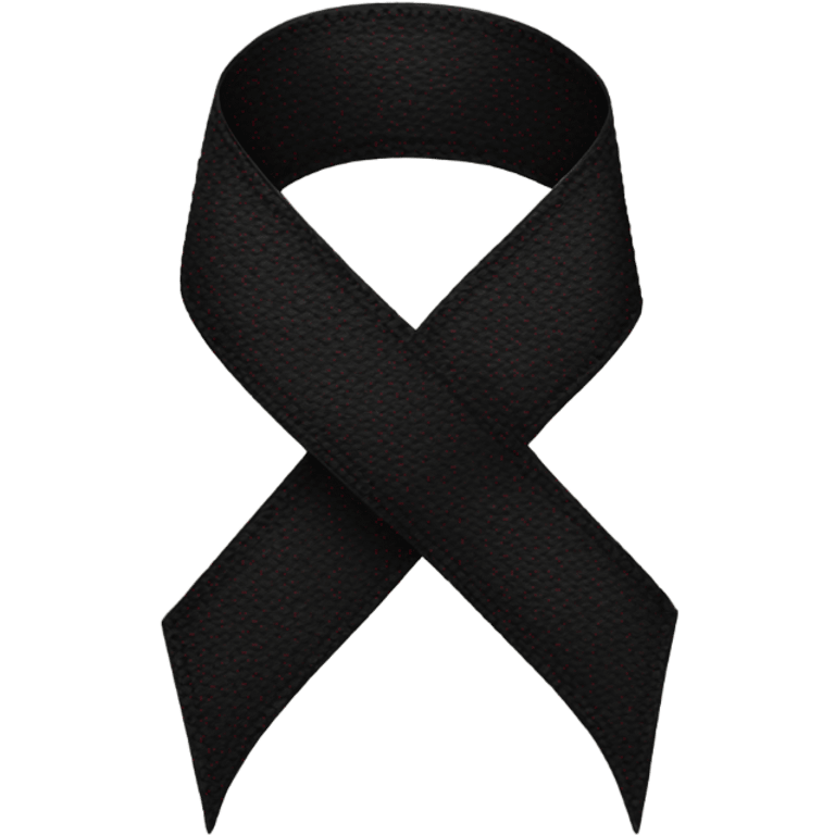 Black rememberance ribbon emoji