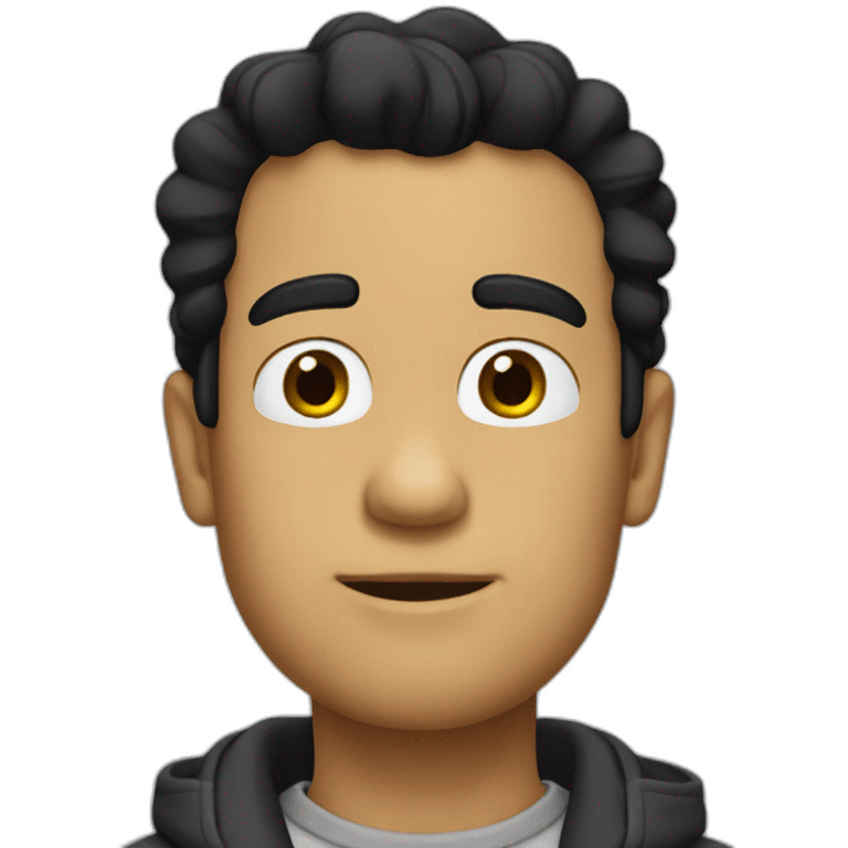 neutral bart black hair emoji