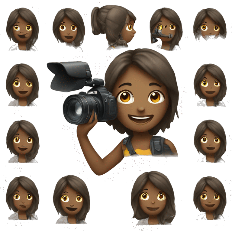 Girl with camera emoji