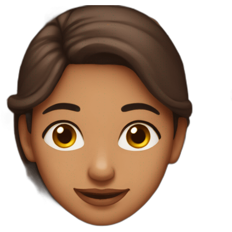 Indian woman brown hair loves chocolate emoji