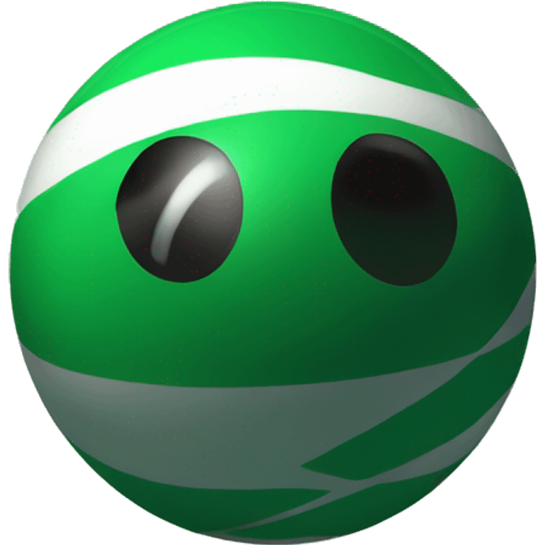 Striped Green 8 ball emoji