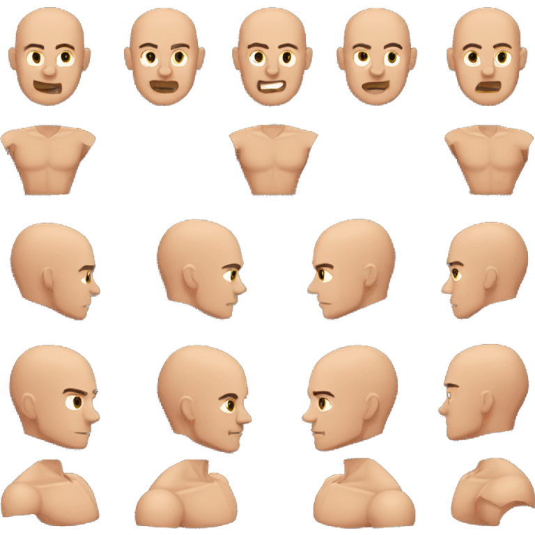 muscular bald man emoji