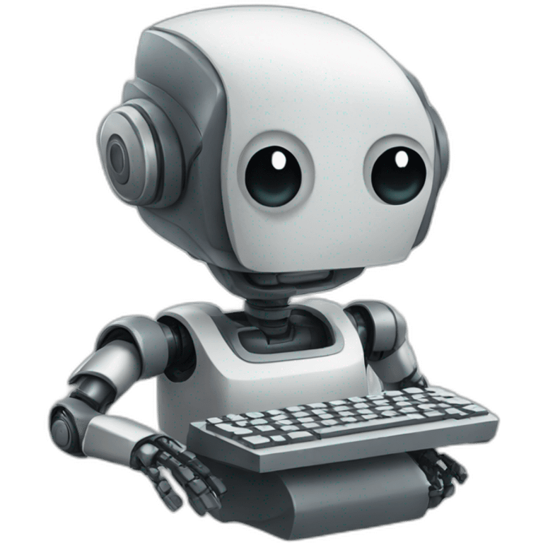 robot-typing emoji