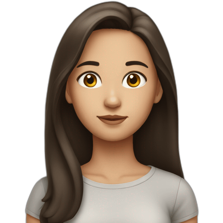 Brunette girl 14 years old emoji