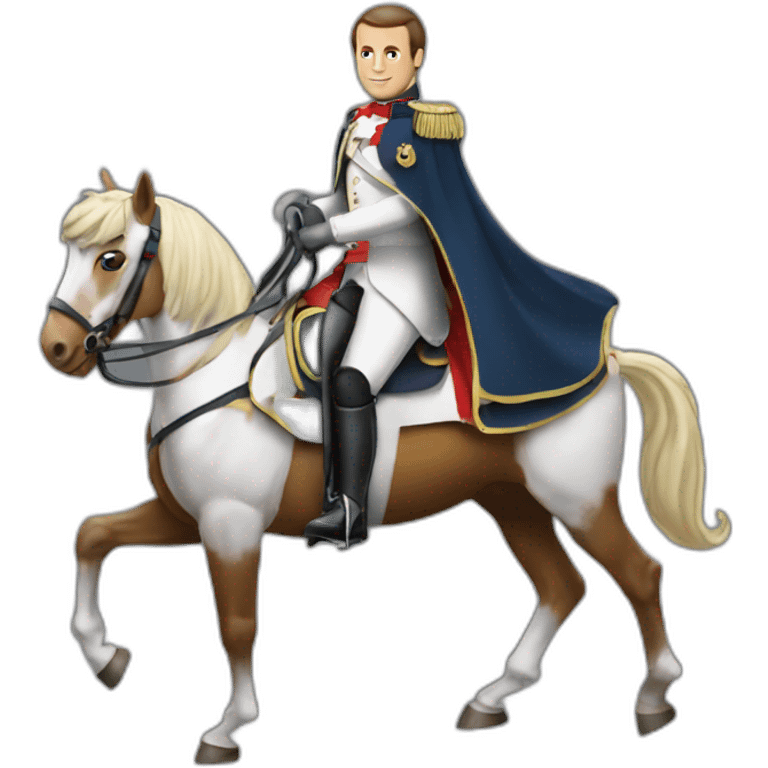 Macron sur un cheval emoji