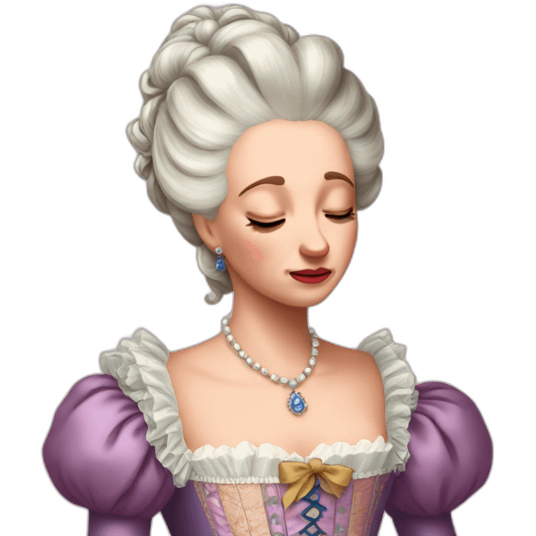 Marie Antoinette crying emoji