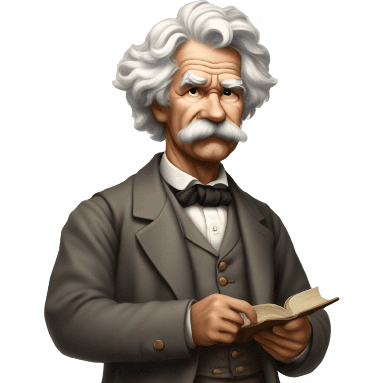 Mark Twain Known for The Adventures of Huckleberry Finn, Twain captured the complexities of American society, especially in terms of race and class. emoji