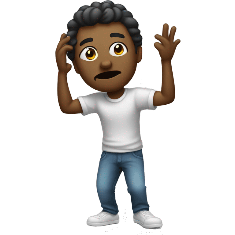 man makes a dab emoji