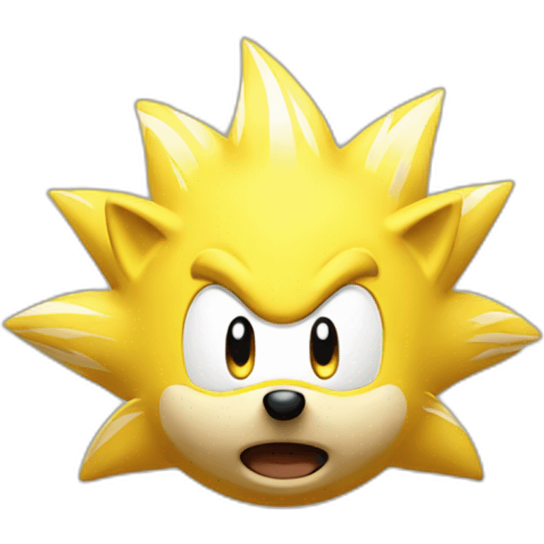 Yellow super sonic the hedgehog emoji