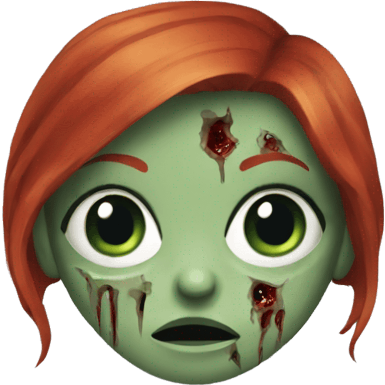 red head girl zombie emoji