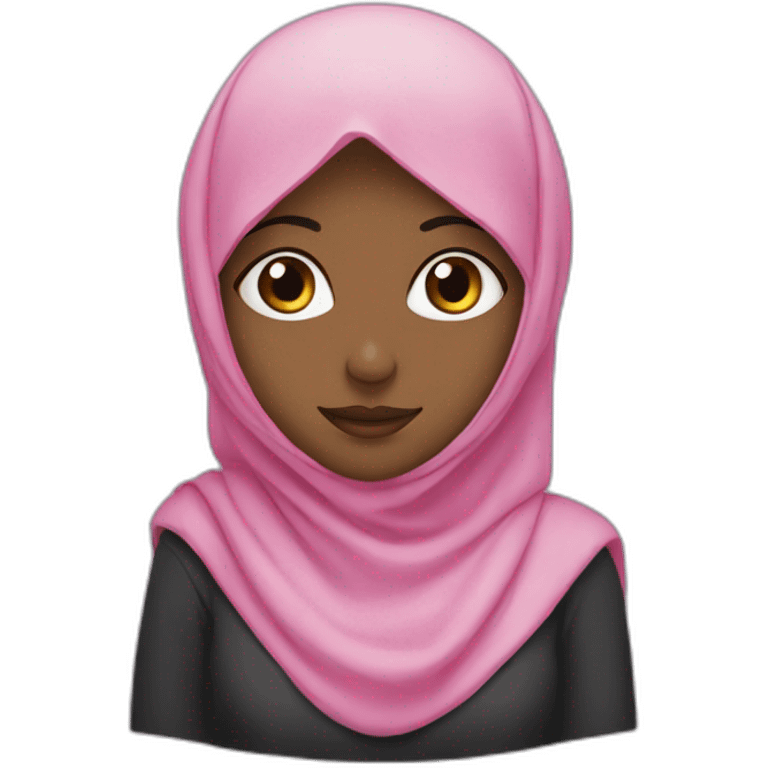 Muslim girl with pink hiyab emoji