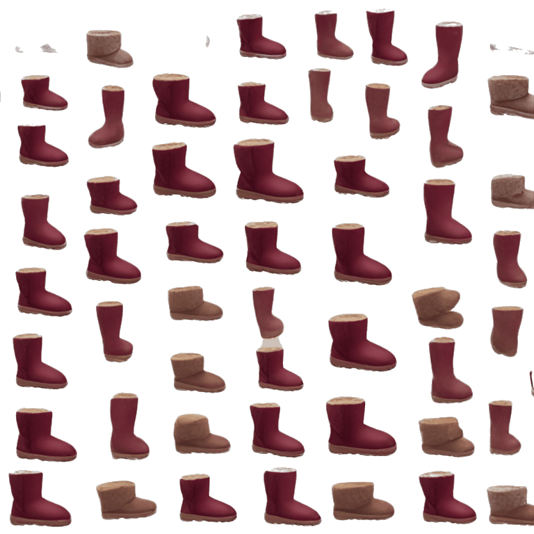 Burgundy uggs emoji