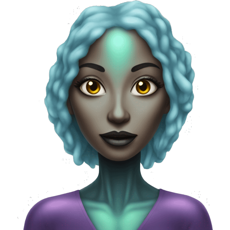 female diva alien high vibrational emoji