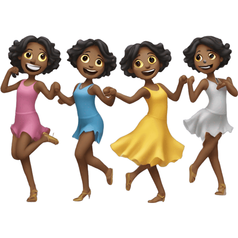 3 girls dancing  emoji