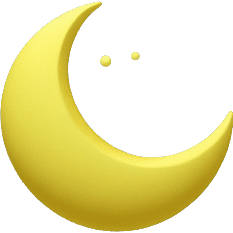 3d yellow crest Moon emoji