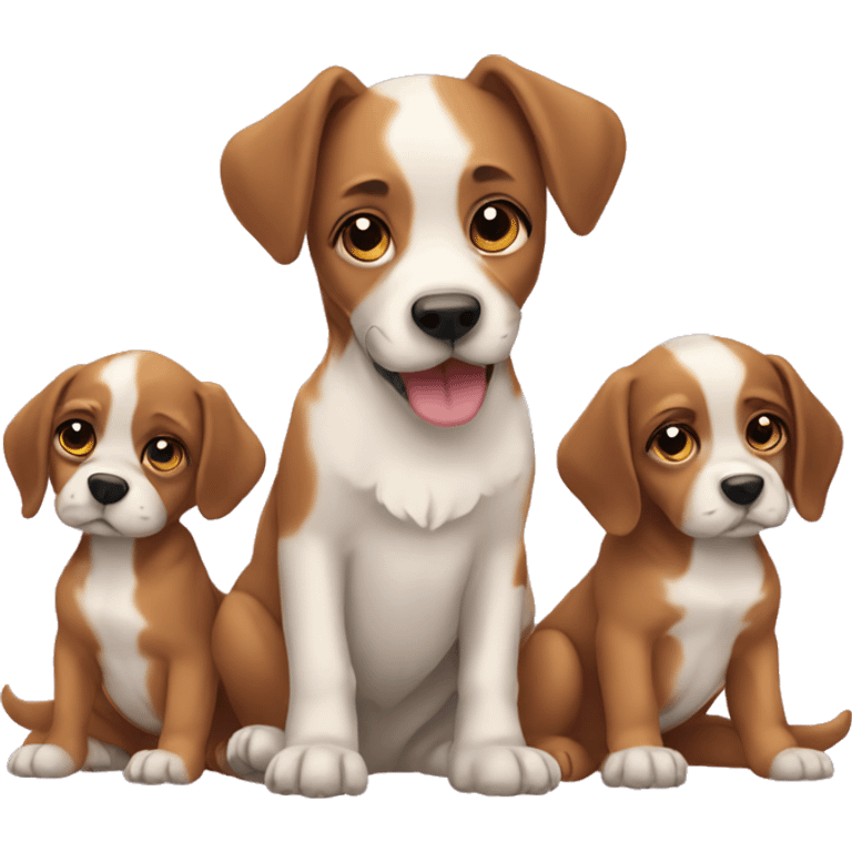 Dog with puppies emoji