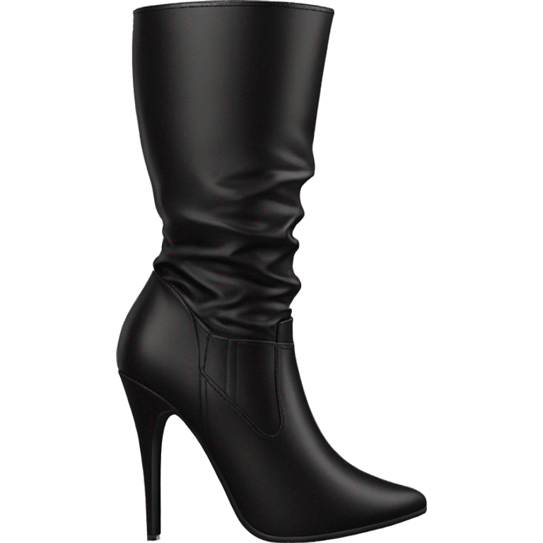 black stiletto knee high heel boots emoji