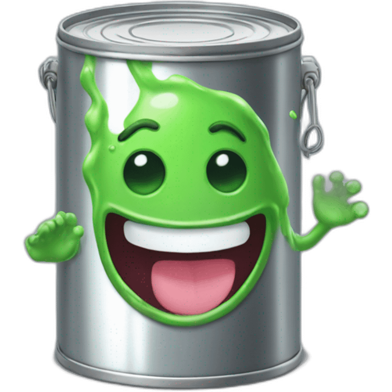 slime in tin can waving hello emoji