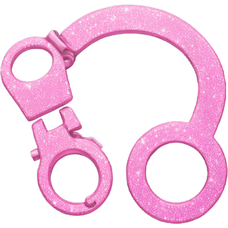 Pink handcuffs with glitter  emoji