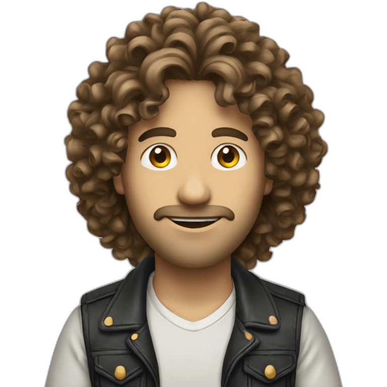 Long-curly-hair-man-guitarist emoji