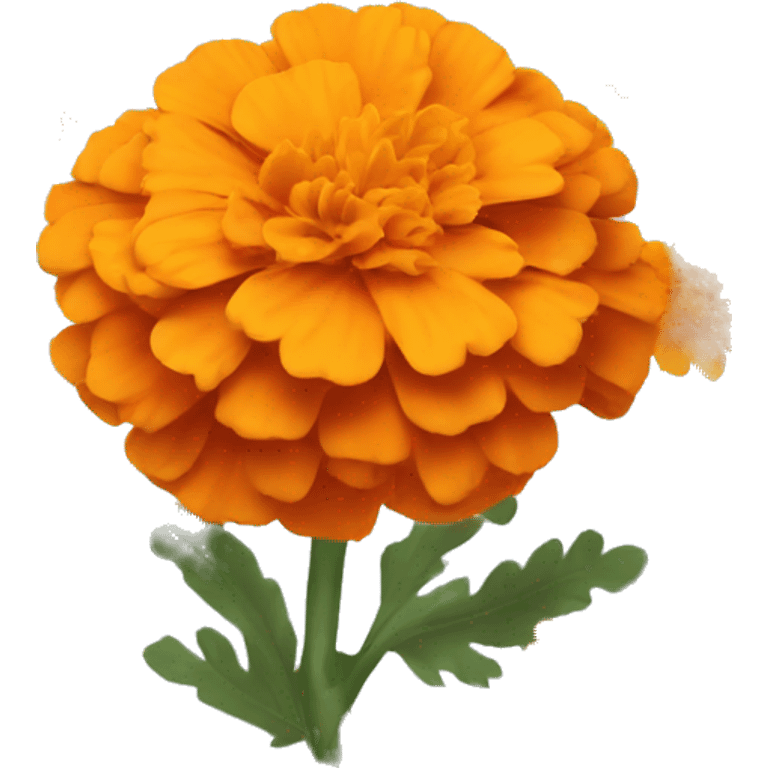 Orange marigold bouquet with three stems emoji