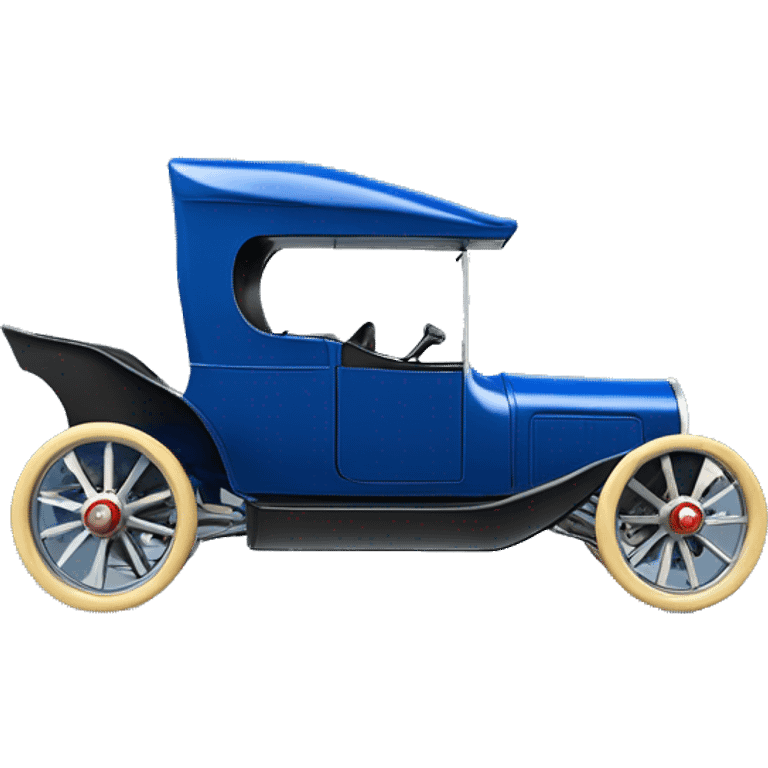 1879 Hot wheel vintage car in motion, dark blue  emoji