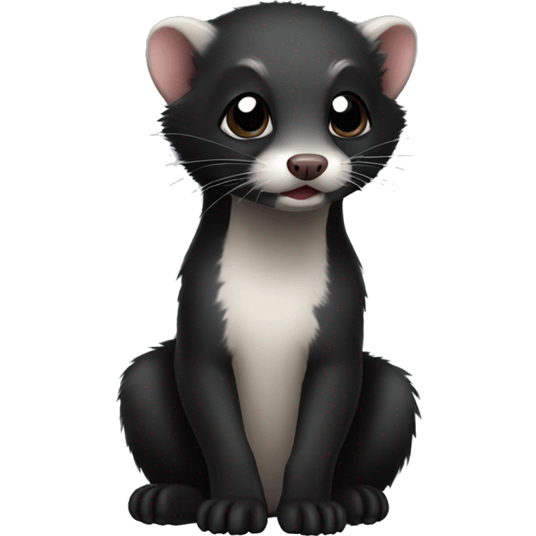 Black Ferret by dishwasher  emoji