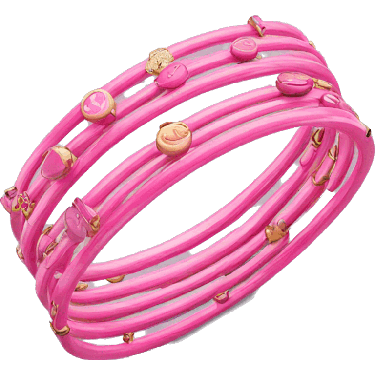 Pink bangle stack  emoji