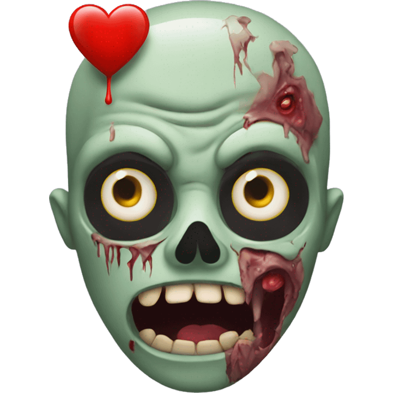 zombie with a heart over his head emoji