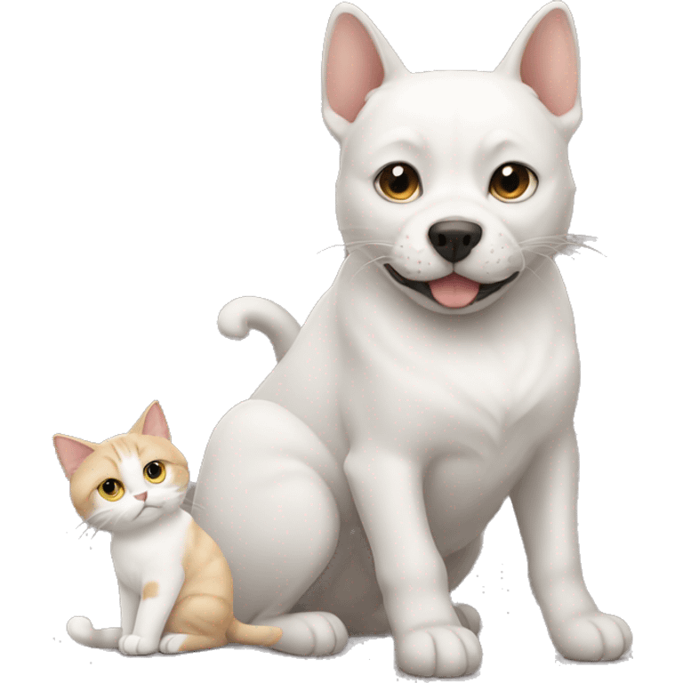 Cat with dog emoji