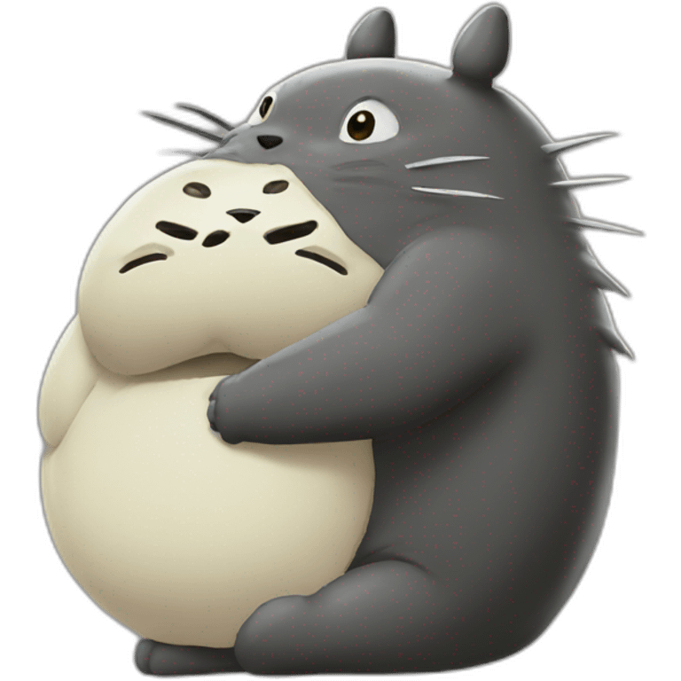 Trump kissing totoro emoji