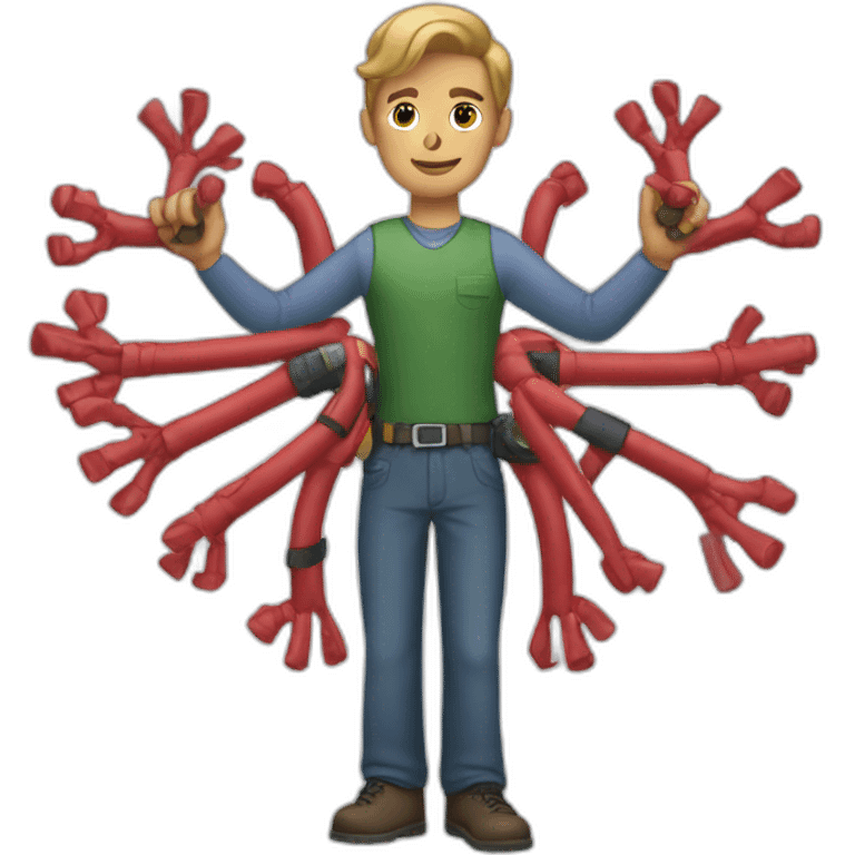 technical assistant with six arms emoji