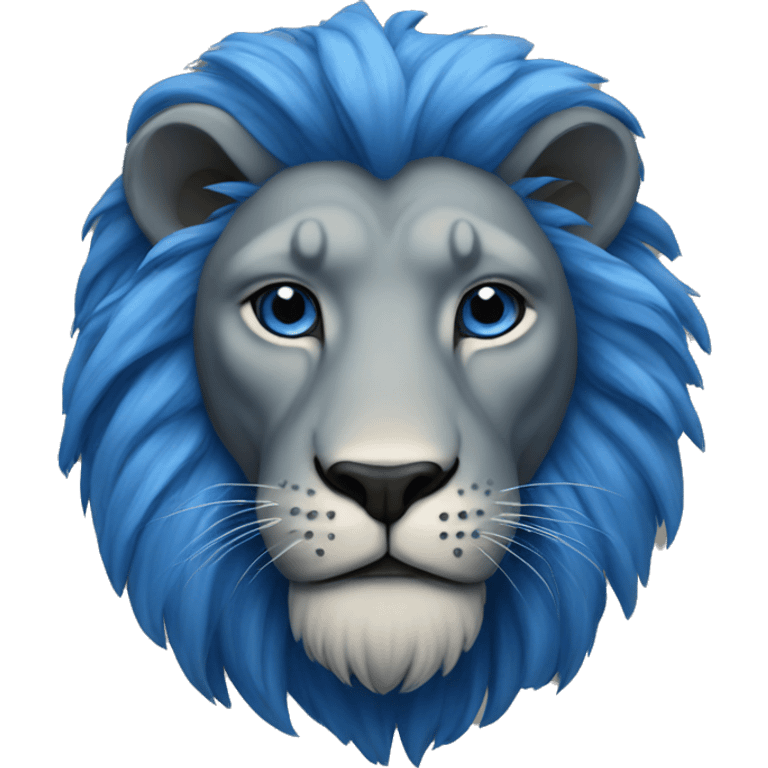 Blue lion  emoji