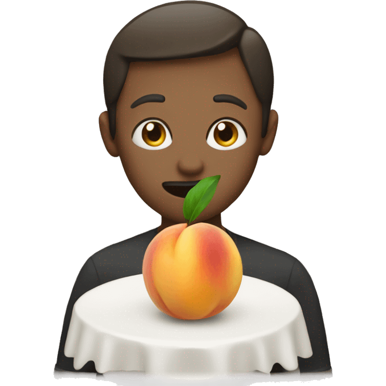 Eating peach emoji