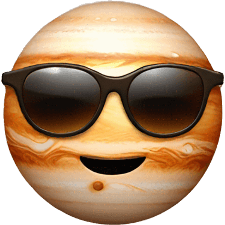 Jupiter wearing sunglasses emoji