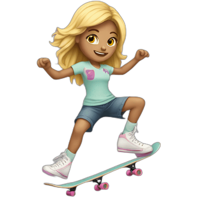 Skater girl emoji