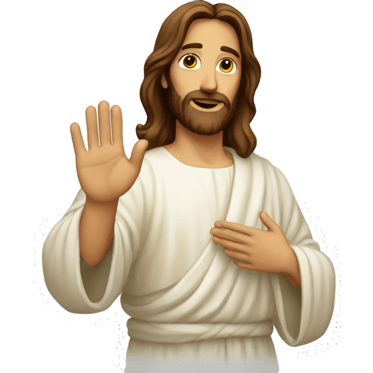 Jesus con un control en la mano emoji