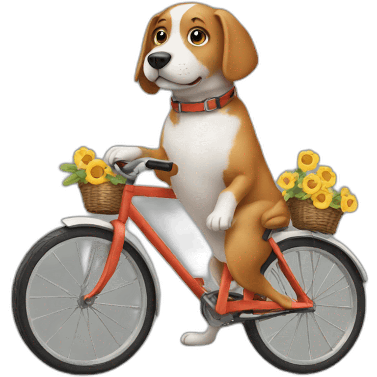 Dog in bike emoji