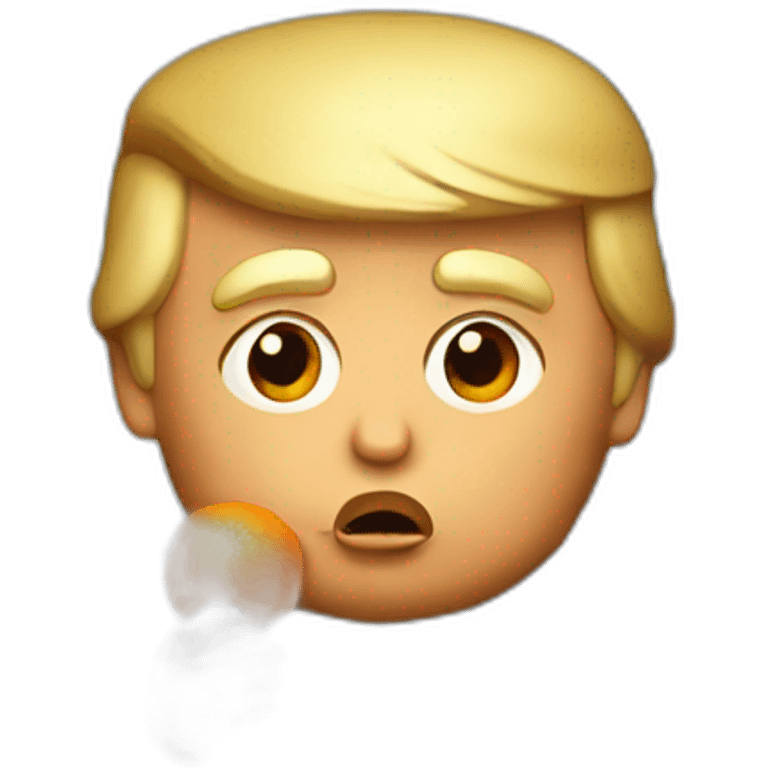 Donald trump eating an orange emoji