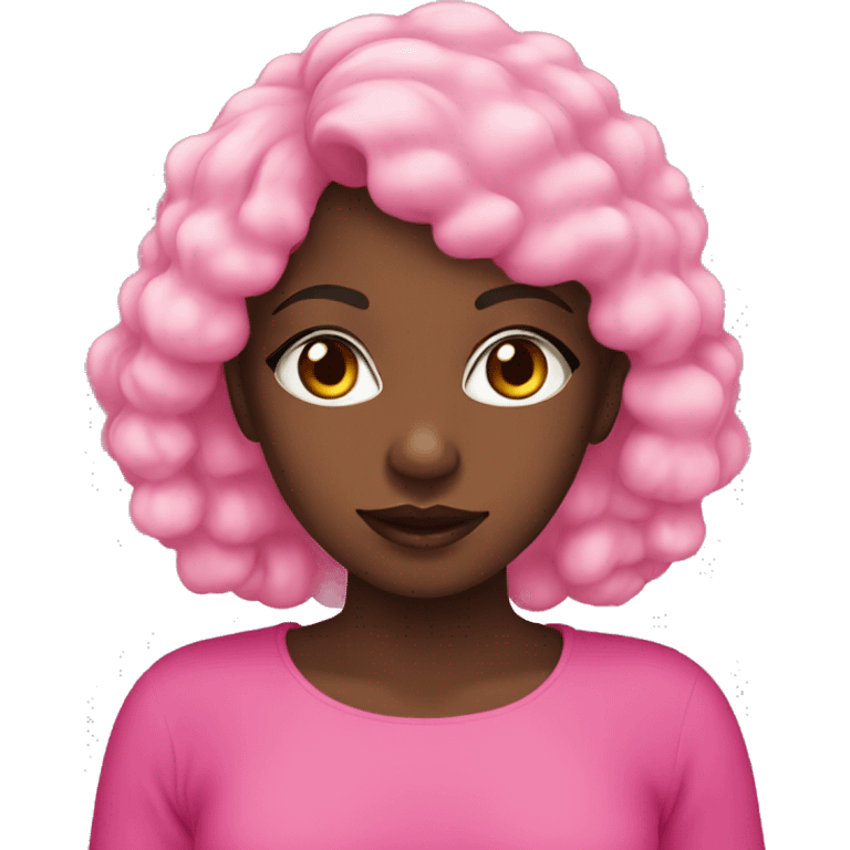 black girl in pink  emoji