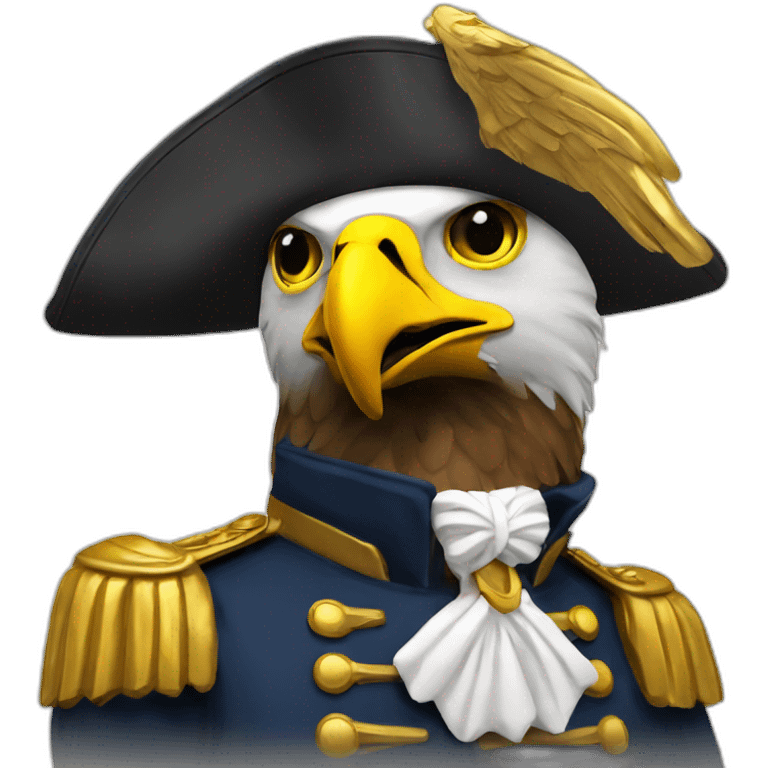 statue golden eagle with napoleon tricorne hat emoji