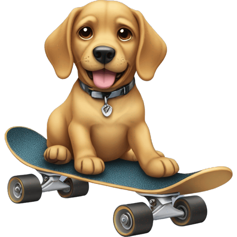 dog with a skate emoji