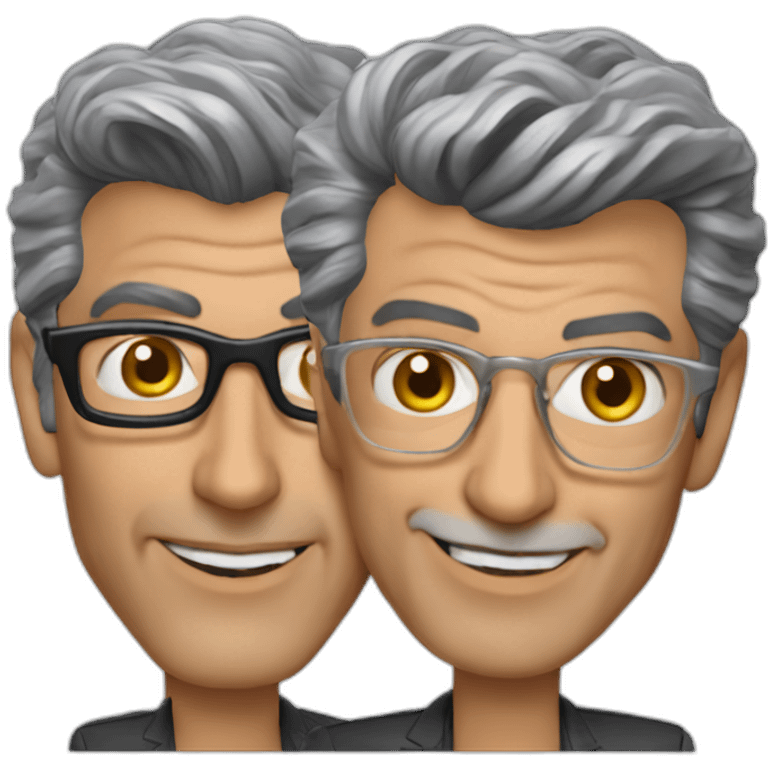 George Clooney and Jeff Goldblum hybrid emoji