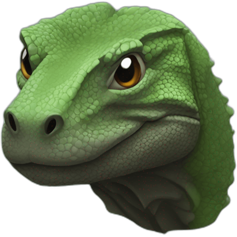 Komodo with beard emoji