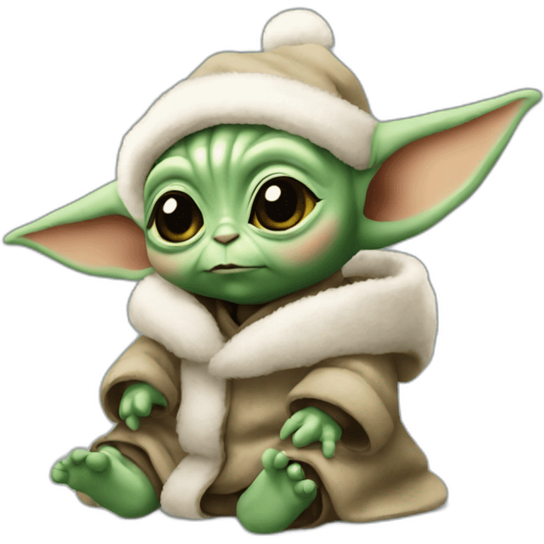 Baby yoda Christmas emoji