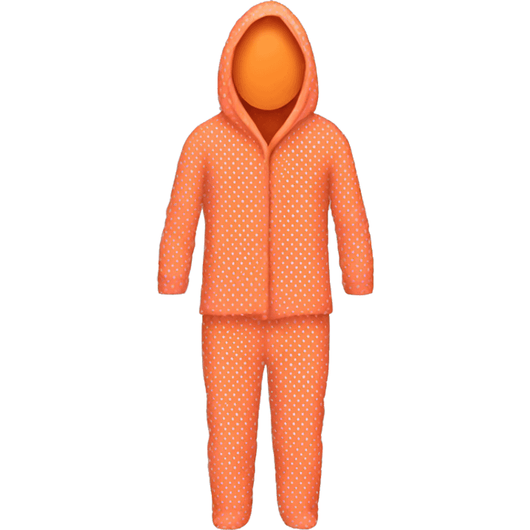 orange pajamas with pink polka dots emoji